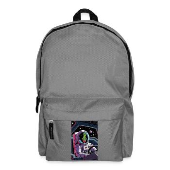 Kaktus Alien im All - Rucksack - Mittelgrau - Vorne