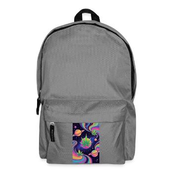 Galactic Cannabis Galaxy - Backpack - elephant grey - Front