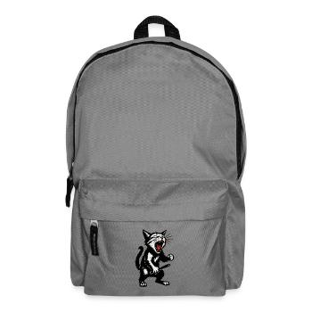 Angry Cat Black & White - Backpack - elephant grey - Front