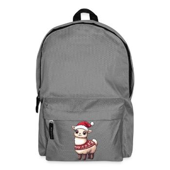 Alpaca Llama Christmas Xmas - Backpack - elephant grey - Front