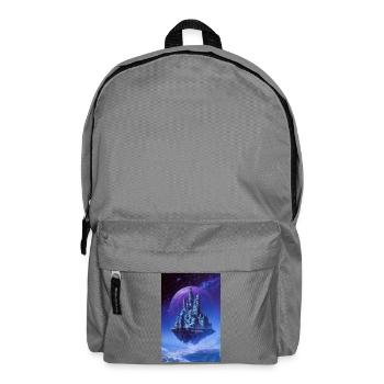 Floating Crystal Castle Above Moon - Backpack - elephant grey - Front