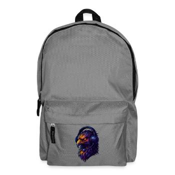 Neonadler mit Headset - Rucksack - Mittelgrau - Vorne
