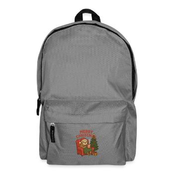 Gemütliches Weihnachtsfauli im Sessel - Rucksack - Mittelgrau - Vorne