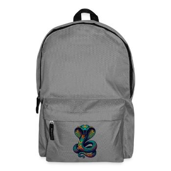 Colorful Cobra Ornament - Backpack - elephant grey - Front