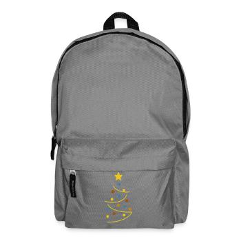 Farbenfroher und grafischer Weihnachtsbaum - Rucksack - Mittelgrau - Vorne