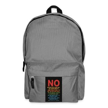 Kein Wort Kein Kauf – Mehrsprachiger Protest - Rucksack - Mittelgrau - Vorne