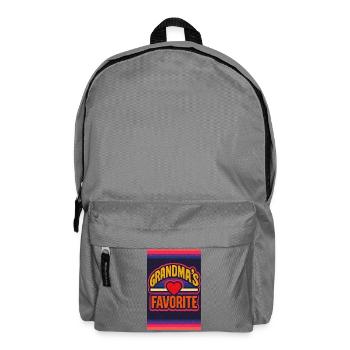 Omas Lieblings-Retro-Herz, Familie - Rucksack - Mittelgrau - Vorne