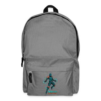 Cyberpunk Hero - Comic Illustration - Backpack - elephant grey - Front