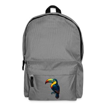 Tropical Toucan Color Explosion - Backpack - elephant grey - Front