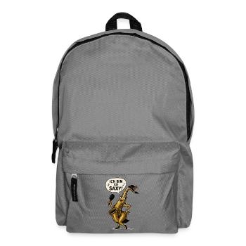 Ich bin so Saxy – Saxophon Diva - Rucksack - Mittelgrau - Vorne