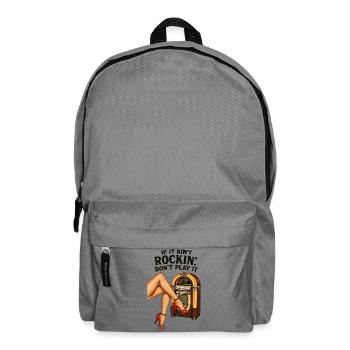Rockabilly 50er Heels Pin Up Beine Jukebox Retro - Rucksack - Mittelgrau - Vorne