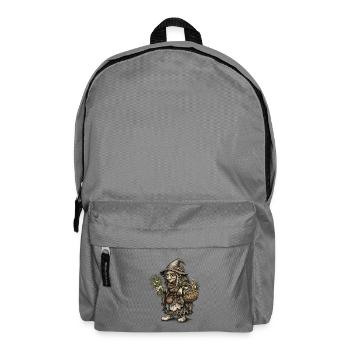 Herb Witch | Harvest witch with basket and herbs - Backpack - elephant grey - Front