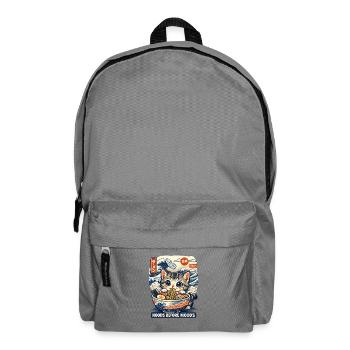 Kawaii Neko Ramen Chat Nouilles Anime - Sac à dos - gris éléphant - Devant