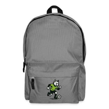 Grüner Wolf Fußballdribbler - Rucksack - Mittelgrau - Vorne