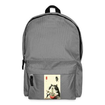 Noodle Cat Ukiyoe Style - Backpack - elephant grey - Front