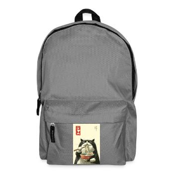 Ramen-Katze im Ukiyo-e-Stil - Rucksack - Mittelgrau - Vorne