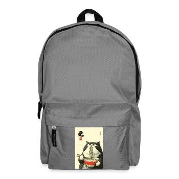 Noodle Cat Feast - Backpack - elephant grey - Front