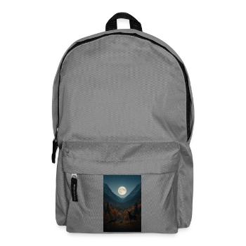 Lumière lunaire sur vallée forestière - Sac à dos - gris éléphant - Devant