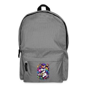 Pop Art Unicorn - Rucksack - Mittelgrau - Vorne