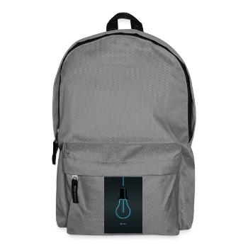 Pensez – Idée créative au néon en bleu électrique - Sac à dos - gris éléphant - Devant