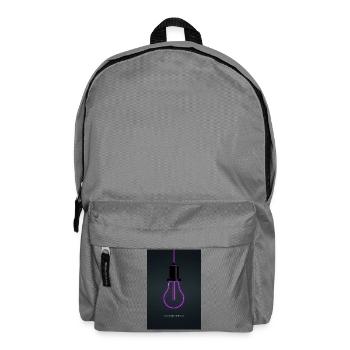 Affiche Créative de Mode Néon - Sac à dos - gris éléphant - Devant