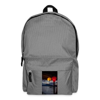 Evening lanterns over water - Backpack - elephant grey - Front