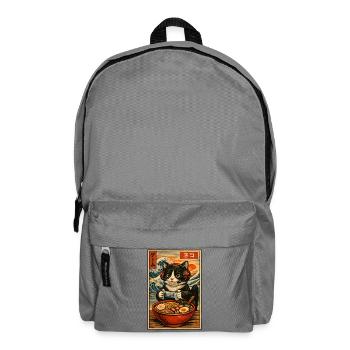 Japanische Ramen Cat Gaming Otaku Nudelschale - Rucksack - Mittelgrau - Vorne