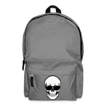 Squelette avec lunettes de soleil en monochrome - Sac à dos - gris éléphant - Devant