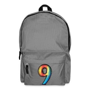 9 Nombre coloré - Sac à dos - gris éléphant - Devant