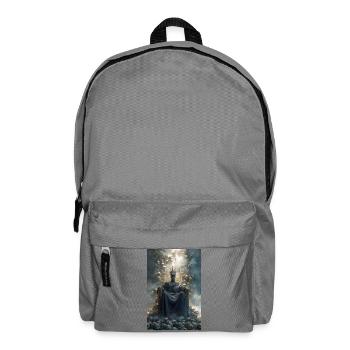 Skull Throne Crowned King - Backpack - elephant grey - Front