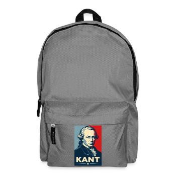 Immanuel Kant Retro Philosopher Portrait - Backpack - elephant grey - Front