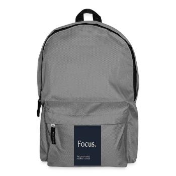 Focus. Minimalist motivational design - Backpack - elephant grey - Front
