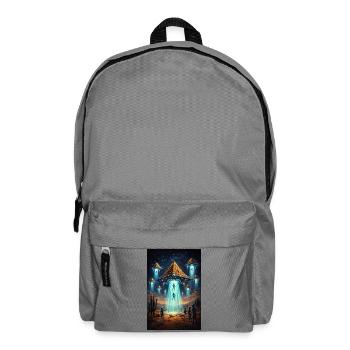 Fusée pyramidale extraterrestre OVNI - Sac à dos - gris éléphant - Devant