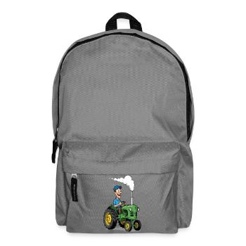 Tracteur cartoon fermier coloré - Sac à dos - gris éléphant - Devant