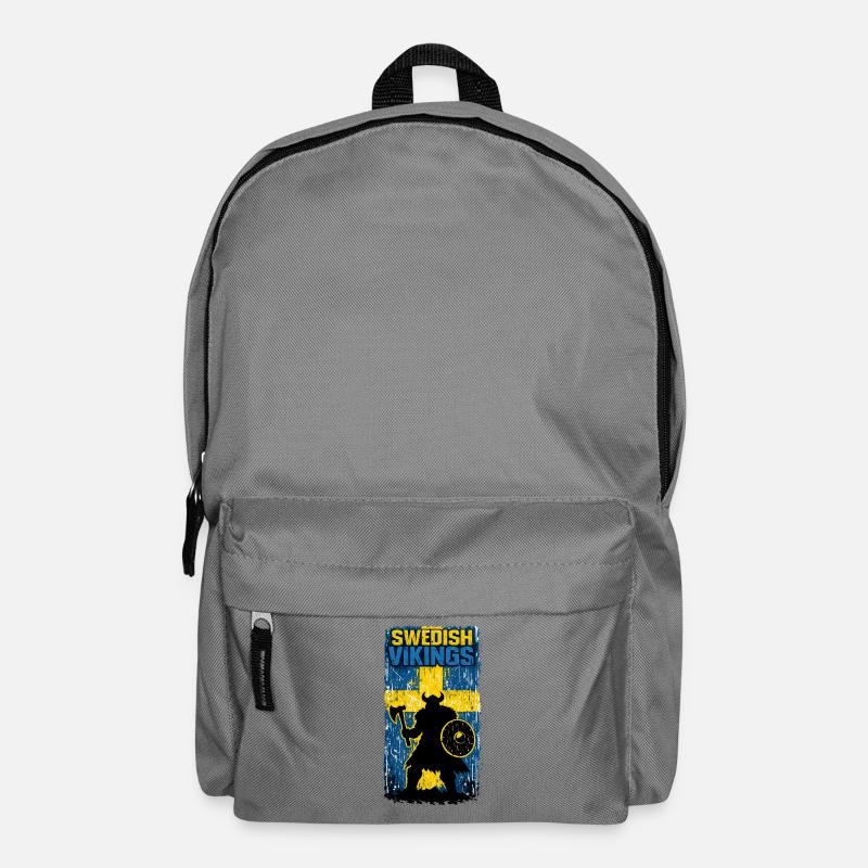 Schwedische Wikinger – Wikingerkrieger Schweden Flagge Distr - Rucksack - Mittelgrau