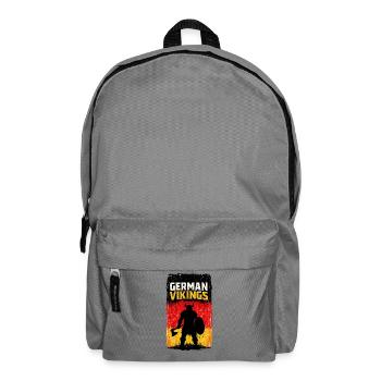 Deutsche Wikinger – Wikingerkrieger-Deutschland-Flagge - Rucksack - Mittelgrau - Vorne