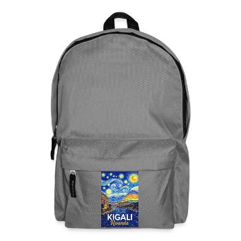 Kigali Rwanda Sternennacht Skyline - Rucksack - Mittelgrau - Vorne
