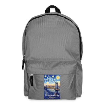 Manhattan Bridge in Star Swirl Style - Backpack - elephant grey - Front