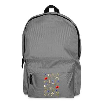 Bunte Wildblumen Illustration Natur Floral Design - Rucksack - Mittelgrau - Vorne