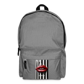 Say Nothing Lips Statement Design - Backpack - elephant grey - Front