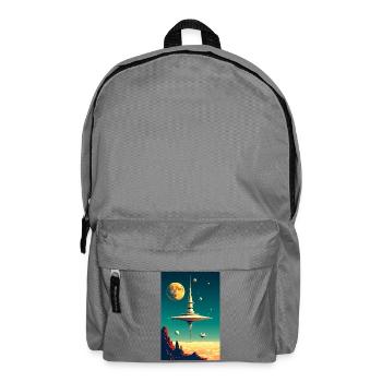 Städte beginnen über die Zukunft der Wolken zu schweben - Rucksack - Mittelgrau - Vorne