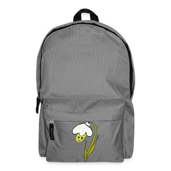 Spring Flower Snowdrops - Backpack - elephant grey - Front