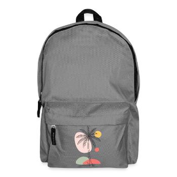 Palme Boho Tropisch Sommer Vintage Design  - Rucksack - Mittelgrau - Vorne
