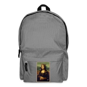 Crowned Mona Lisa, queen of museums - Backpack - elephant grey - Front