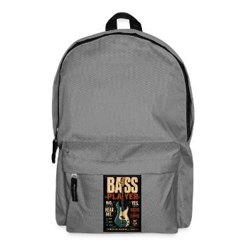 Affiche rock vintage du bassiste - Sac à dos - gris éléphant - Devant