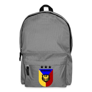 Romania Wappen Dreifarbig Schild - Rucksack - Mittelgrau - Vorne
