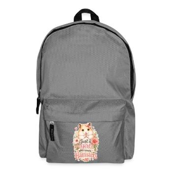 Just a girl who loves Hamsters - Rucksack - Mittelgrau - Vorne