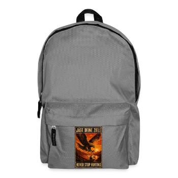 Ziele jagen – Nie Aufhören Adler Fußball - Rucksack - Mittelgrau - Vorne