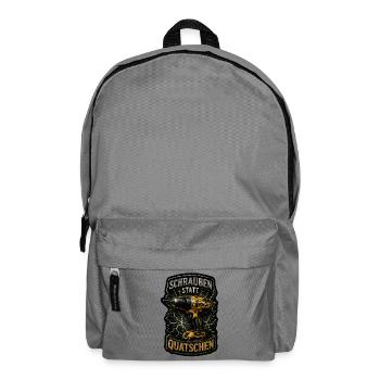 Schrauben statt quatschen - Rucksack - Mittelgrau - Vorne