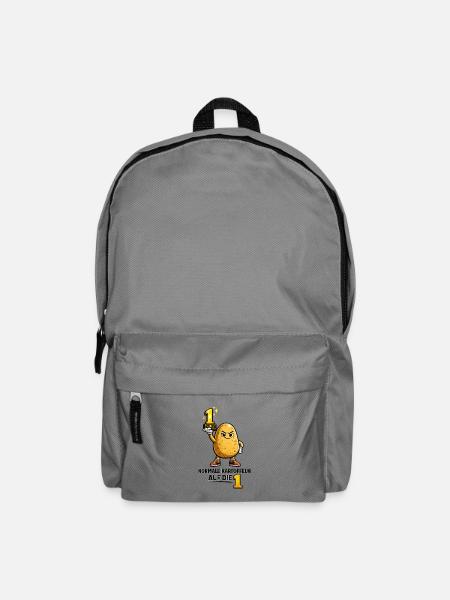 Normale Kartoffeln auf die 1 Fußball - Rucksack - Mittelgrau